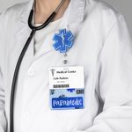 Personlig Glitter EMS Star of Life US Flag Badge Set Present för EMTs Paramedics First Responders