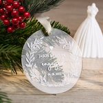 Personalized Christmas Memorial Ornament for Couple Wedding Engagement Married Gift