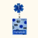 Personlig Glitter EMS Star of Life US Flag Badge Set Present för EMTs Paramedics First Responders