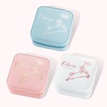 Personalisierte Geburt Blume Zodiac-Schmuck-Box für Braut und Besties
