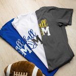 Personalised Football Mom Shirt Glitter Football Shirt with Name and Number