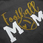 Personalised Football Mom Shirt Glitter Football Shirt with Name and Number