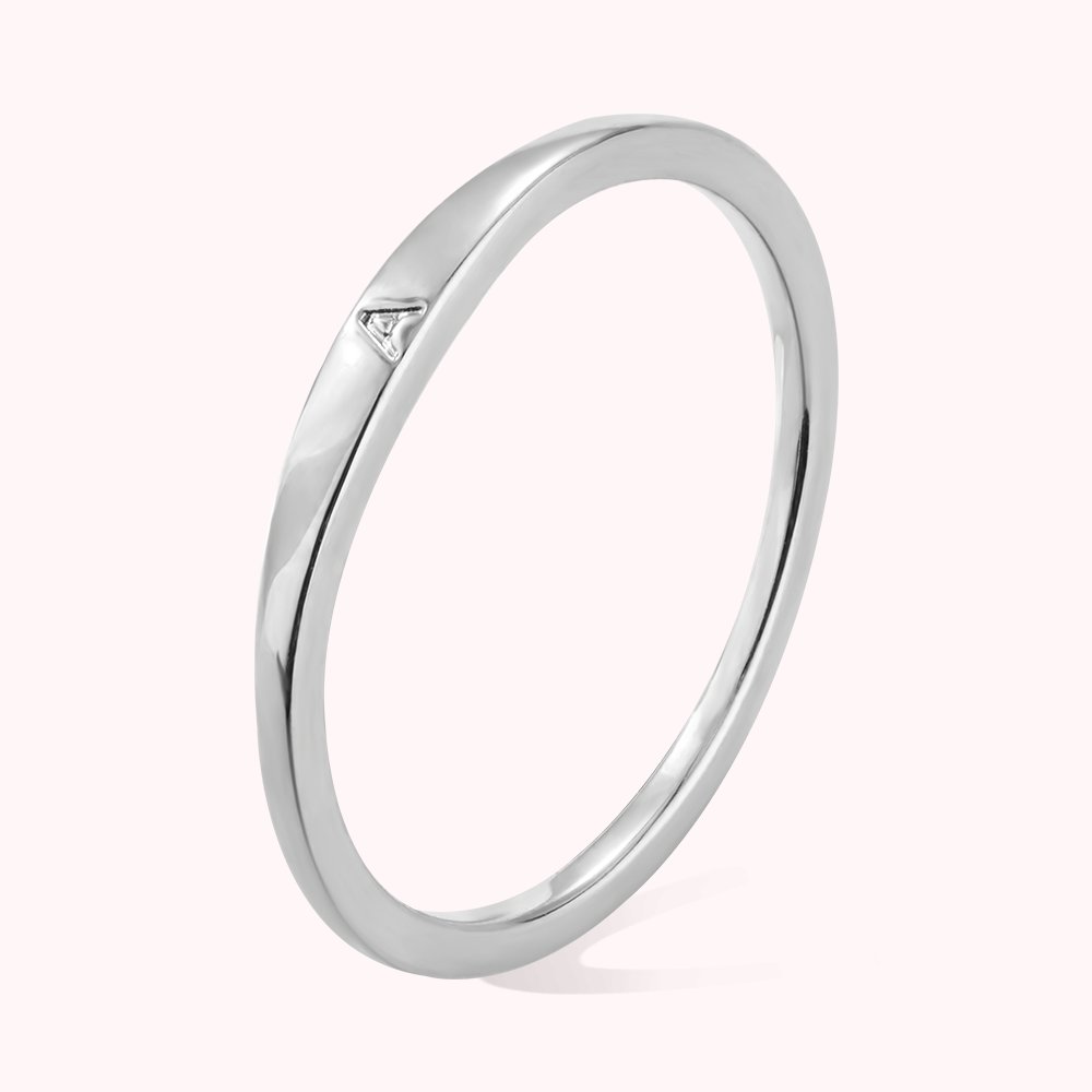 Personalisierte Zarte Sterling Silber 925 Initial Stacking Ring Geschenke für Sie