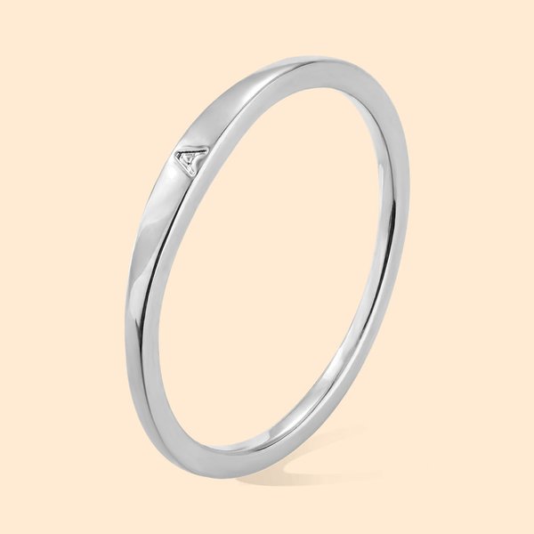Personalised Delicate Sterling Silver 925 Initial Stacking Ring Gifts for Her