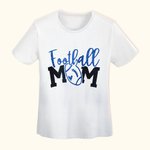 Personalised Football Mom Shirt Glitter Football Shirt with Name and Number