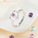 Personlig Grandma's Garden Birthstone Flower Family Ring med graverade namn Födelsedag Mors dag Present till mormor mor