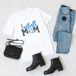 Personalised Football Mom Shirt Glitter Football Shirt with Name and Number