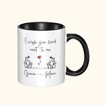 Personalised I Wish You Lived Next To Me Long Distance Mug with Name Gift for Friend Lover Neighbor Valentine's Day Housewarming Christmas
