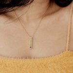 Personalizado grabado Bar Urna Cenizas Memorial Collar con Texto Cremación Joyería Keepsake Regalo para Mujeres Pérdida de Mascotas