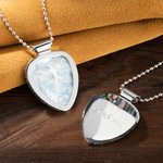 Collana con ciondolo porta plettri rimovibile personalizzato con testo inciso 3 plettri aggiuntivi per chitarra Regalo di compleanno per gli amanti de