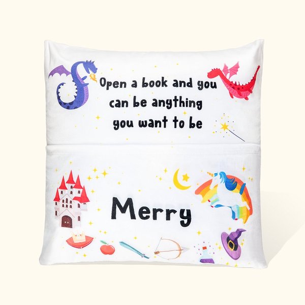 Personalisierte Lesung Tasche werfen Kissen Kissenbezug mit Kind Name Kinderzimmer Dekoration