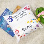 Personalized Reading Pocket Throw Pillow Cushion Cover with Kid Name Nursery Decor