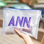 Nombre personalizado Monograma Diseño Piscina Bolsa impermeable