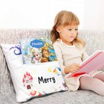 Personalized Reading Pocket Throw Pillow Cushion Cover with Kid Name Nursery Decor