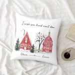 Personalisierte Ich wünschte, Sie lebte nebenan werfen Kissen Kissenabdeckung bester Freund Geschenk