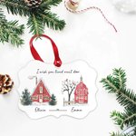 Personalized Ceramic Ornament I Wish You Lived Next Door