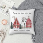 Personalisierte Ich wünschte, Sie lebte nebenan werfen Kissen Kissenabdeckung bester Freund Geschenk