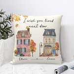 Personalisierte Ich wünschte, Sie lebte nebenan werfen Kissen Kissenabdeckung bester Freund Geschenk