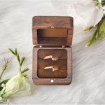 Caja de madera personalizada para anillos de compromiso Caja para anillos de boda con nombre o fecha grabados Regalo de boda Esposa Marido Pareja