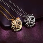Paire de Pendentifs Personnalisés avec Photo de Projection Collier en Argent Soleil et Lune Cadeau St-Valentin pour Couple