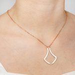 Gepersonaliseerde Ringhouder Ketting met Geboortesteen en Naam