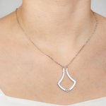 Gepersonaliseerde Ringhouder Ketting met Geboortesteen en Naam