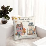 Personalisierte Ich wünschte, Sie lebte nebenan werfen Kissen Kissenabdeckung bester Freund Geschenk