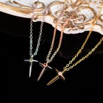 Collier Croix pour Maman avec Pierre de Naissance Personnalisée Bijou en Argent Cadeau Anniversaire Fête des Mères