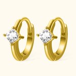 Gepersonaliseerde Minimalistische Geboortesteen Oorbellen Diamant Hoops 925 Sterling Zilver