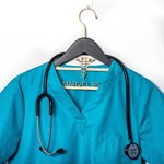Personalized Star of Life Wood Coat Hanger with Text Gift for Nurse Doctor Medical Student Staff