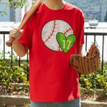 Spersonalizowana koszulka z piłką do koszykówki i baseballu z numerem dla miłośnika sportu