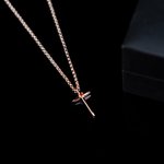 Collier Croix pour Maman avec Pierre de Naissance Personnalisée Bijou en Argent Cadeau Anniversaire Fête des Mères