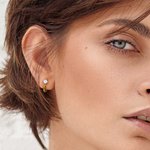 Gepersonaliseerde Minimalistische Geboortesteen Oorbellen Diamant Hoops 925 Sterling Zilver