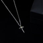 Collier Croix pour Maman avec Pierre de Naissance Personnalisée Bijou en Argent Cadeau Anniversaire Fête des Mères
