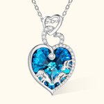 Personalised Mama Baby Bear Necklace with Engraved Names Hearts Pendant Jewellery Adorned with Crystal Birthday Gift for Woman
