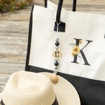 Clip de chapeau personnalisé avec perles initiales pour le voyage sur le sac Set de 2 pièces