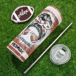 Gobelet Étanche Personnalisé avec Nom Gobelet Américain en Acier Inoxydable Style Football Cadeau Anniversaire Fête pour Femme