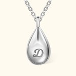 Personalizado Tiny Tear Drop Cremation Urn Necklace with Engraved Text Minimalist Jewelry Memorial Gift for Women