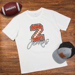T-shirt et sweat-shirt à capuche personnalisés avec numéro ou initiale de football