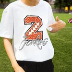 T-shirt et sweat-shirt à capuche personnalisés avec numéro ou initiale de football