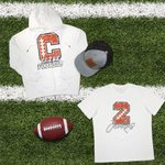 T-shirt et sweat-shirt à capuche personnalisés avec numéro ou initiale de football