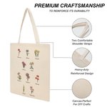 Sac en Toile Personnalisé avec Fleur de Naissance et Nom Sac de Grande Capacité Cadeau Anniversaire Fête pour Femme