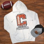 T-shirt et sweat-shirt à capuche personnalisés avec numéro ou initiale de football