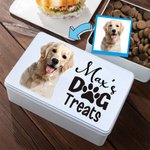 Boîte de rangement en métal personnalisée pour les friandises du chien et du chat