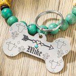 Plaques pour chien personnalisées en turquoise avec nom