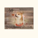 Gepersonaliseerd Honden Gedenkteken Overlijden Cadeau Huisdier Frame Portret Foto Canvas