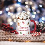 Taza roja personalizada de la película de Navidad