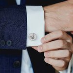 Personalized Pet Portrait Memorial Cufflinks for Groom Father Men Gift