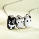 Collier de 1 à 9 chats en émail personnalisé Cadeau d'anniversaire pour elle