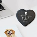 Personalized Pet Memorial Heart Slate Plaque for Pet Lovers